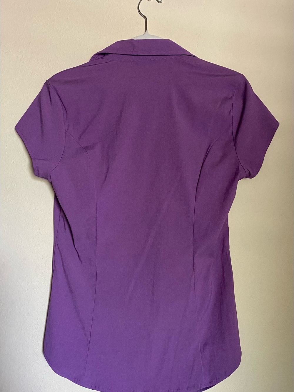 Fred David Ruffled Button-Front Blouse - Purple Size S - Picture 2 of 7